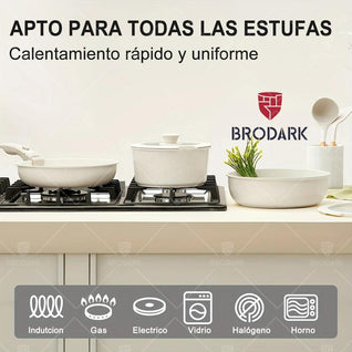 Batería De Cocina Juego De Sartenes 20 Piezas Ollas Y Sartenes