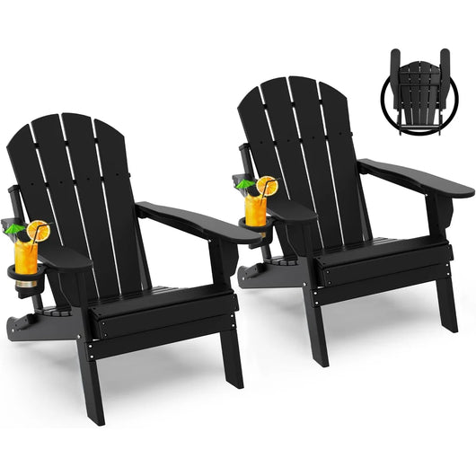 Sillas Adirondack plegables color negro
